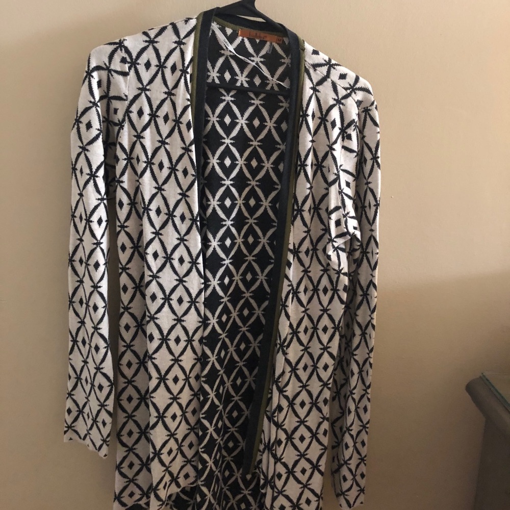 Black and white cardigan